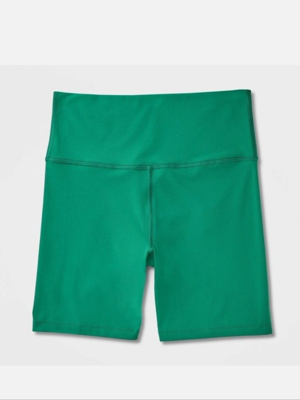 High-Waist Vibrant Green Bike Shorts